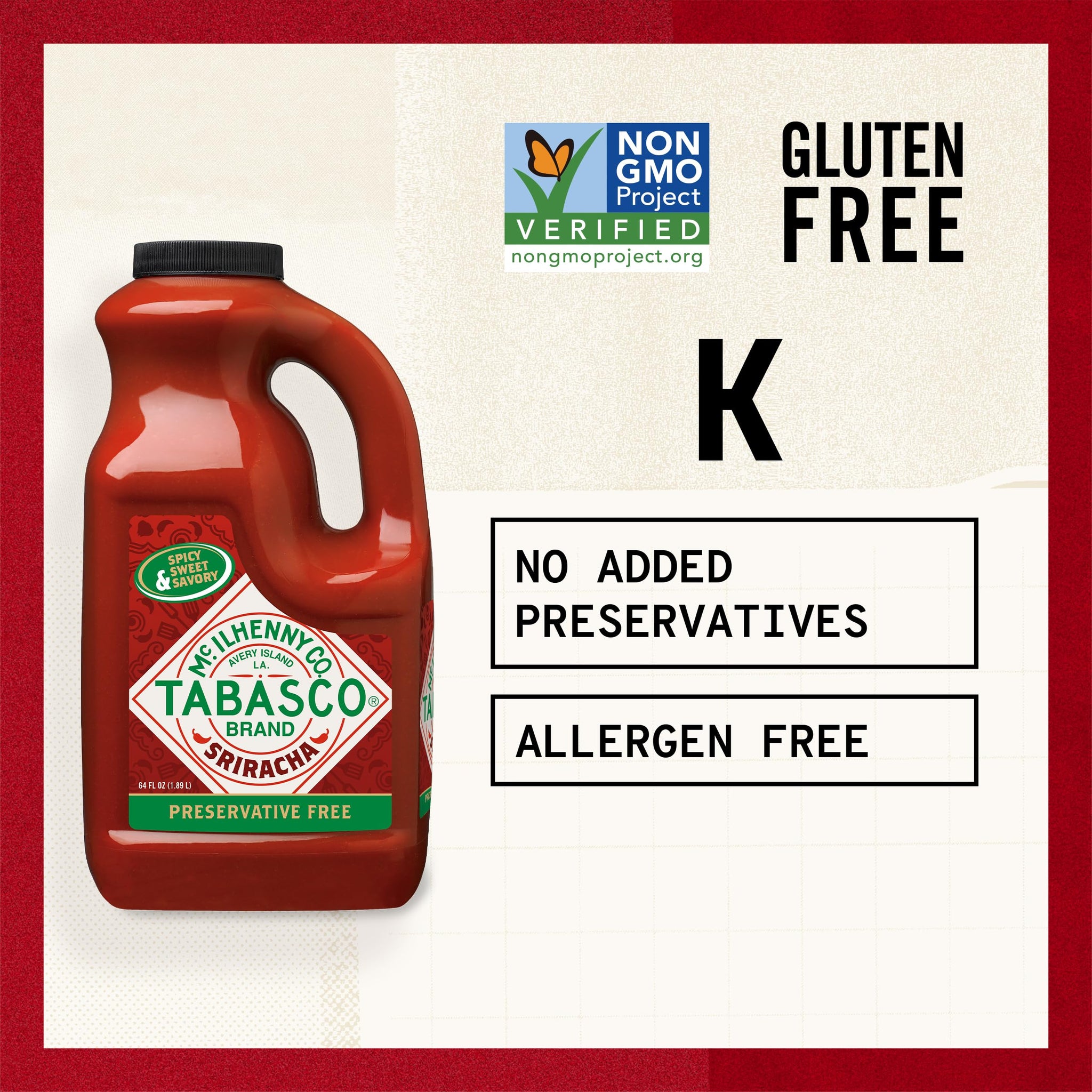 TABASCO® Brand Sriracha Sauce, 64 oz (Pack of 1)