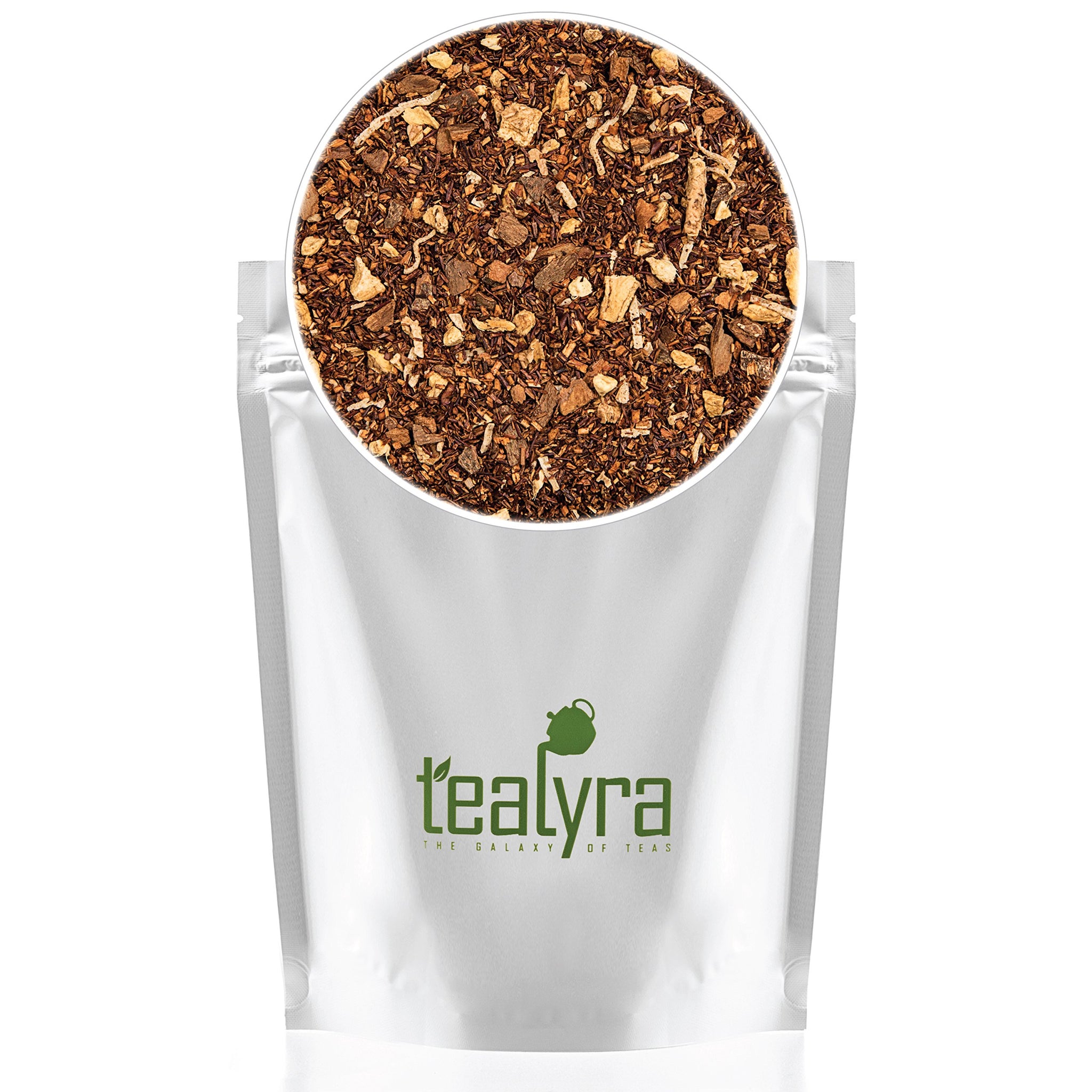 Tealyra - Rooibos Coconut Vanilla Chai - Ginger and Cinnamon with Red Bush Rooibos Herbal Loose Leaf Tea - Antioxidants Rich - Caffeine-Free - 220g