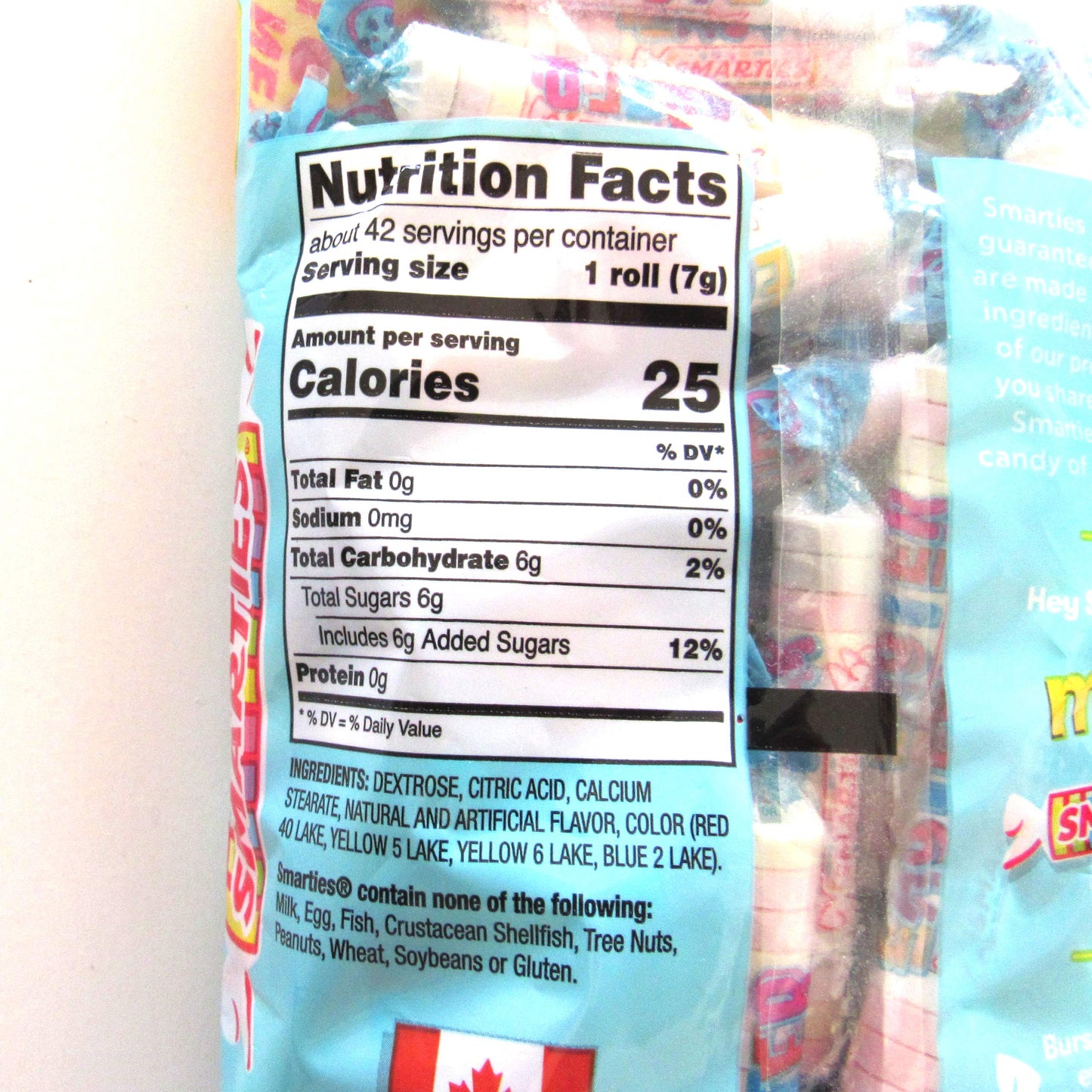 Smarties (1 bag) Happy Easter Candy Rolls - Fat Free, Gluten Free, Peanut Free - 11 oz / 311 g