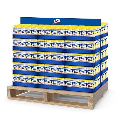 Lysol Disinfectant Wipes, Multi-Surface Cleaning Wipes, For Disinfecting and Cleaning, Lemon and Lime Blossom, (1 Pallet of 75 Packs, 450 Count Total)