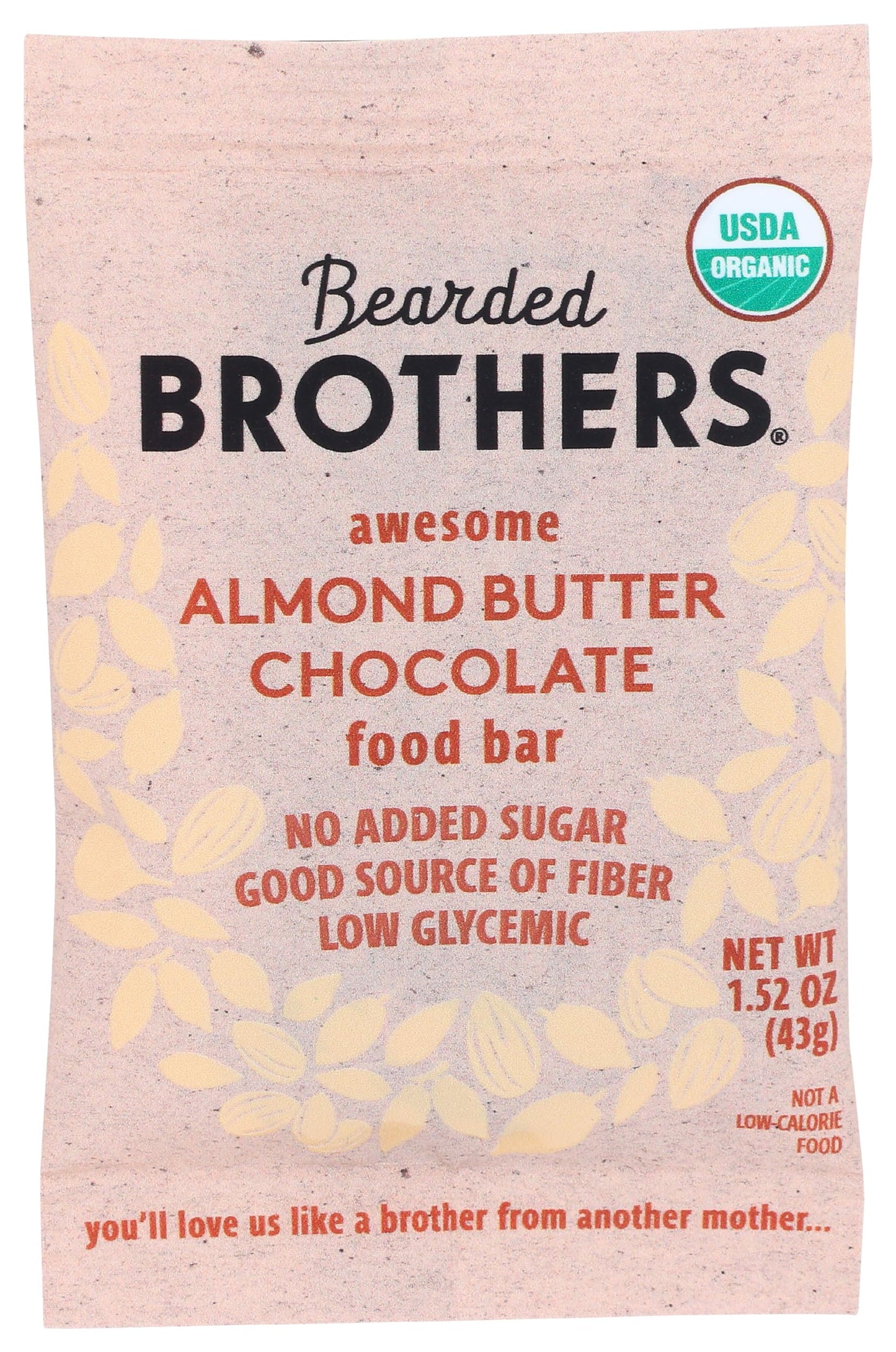 Bearded Brothers, Bar Food Almond Butter Chocolate Awesome Organic, 1.52 Ounce