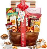 Broadway Basketeers Birthday Gift Basket - Gourmet Snacks & Sweet Treat Box with Cookies, Candy & more - Food Gift Basket for Women, Men & Families