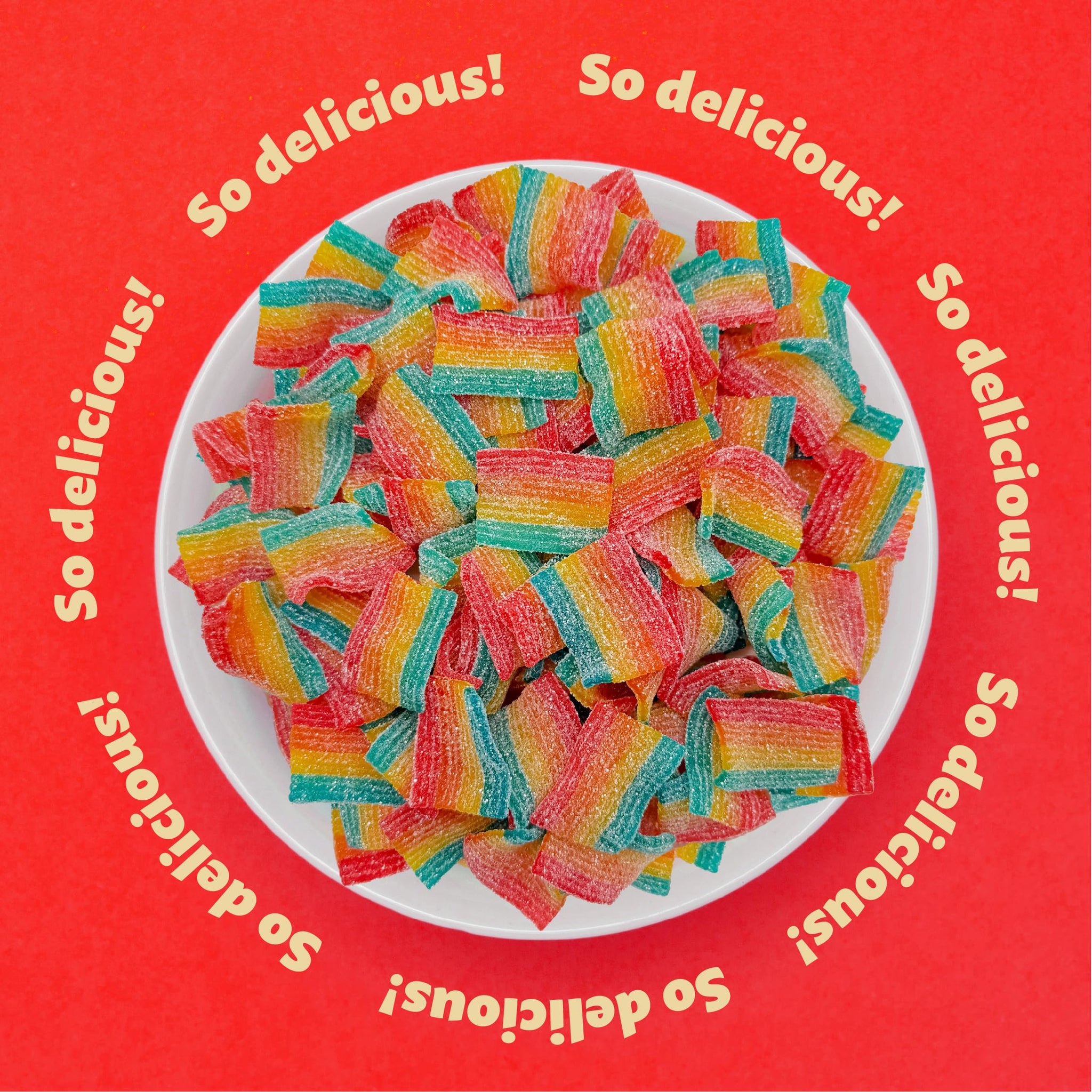 Sour Mini Belts Gummy Candy | 2-Pound Bag | Sugar-Sanded Treats