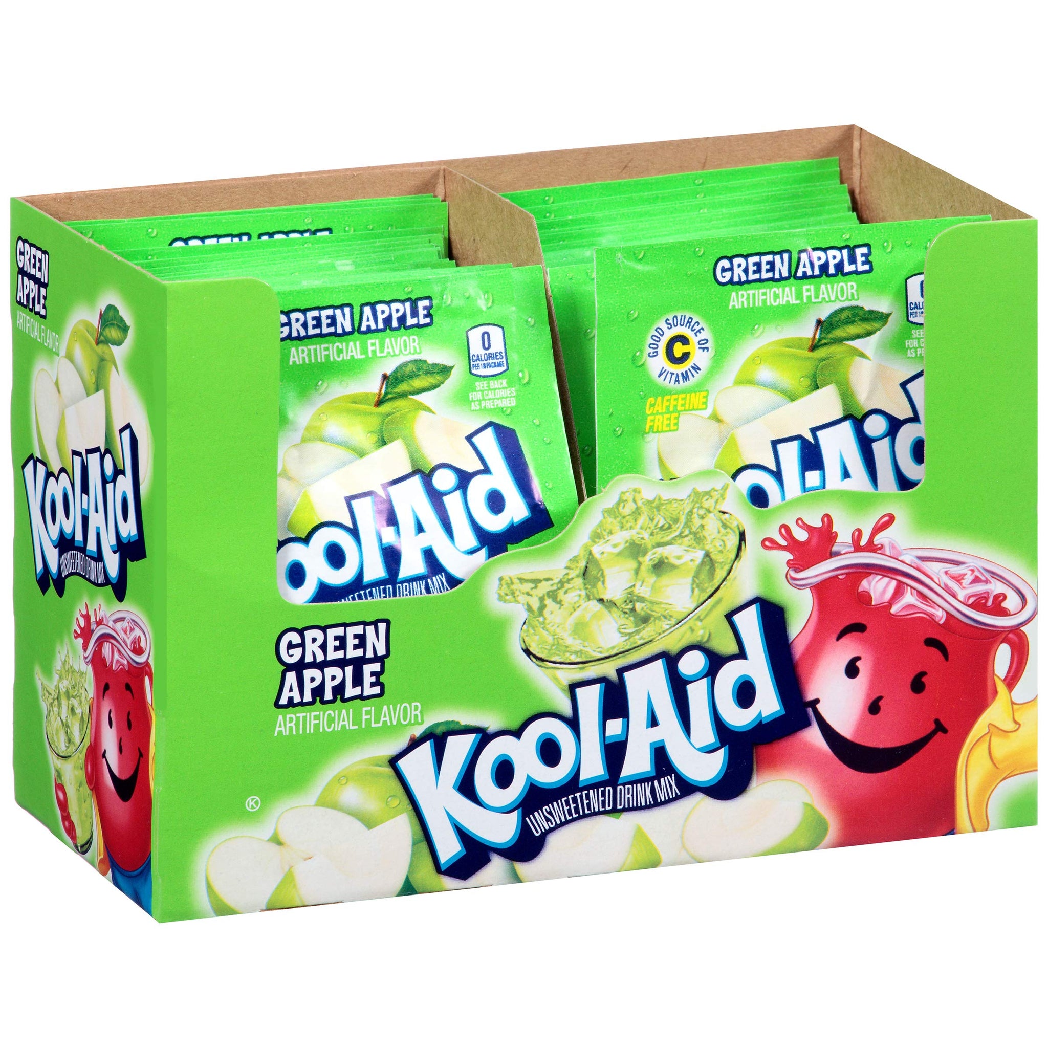 Kool-Aid Green Apple Flavored Unsweetened Caffeine Free Powdered Drink Mix (0.22 oz Packet)