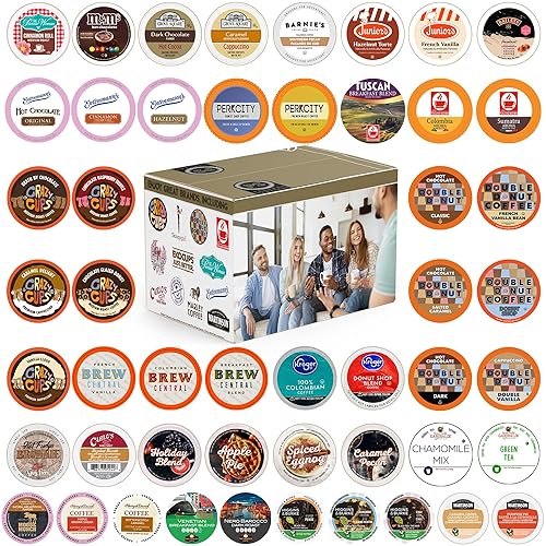 Perfect Samplers Tea Pods, Cider, Hot Chocolate, Cappuccino & Coffee Pods Variety Pack, Single Serve Coffee & K Pod Variety Pack for Keurig K Cups
