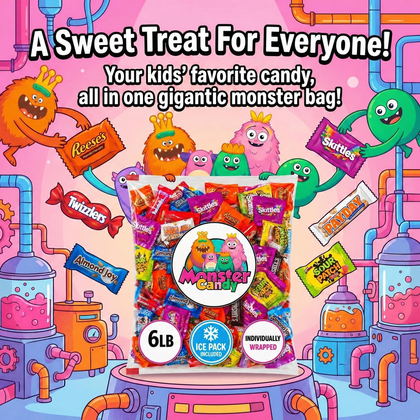 Chocolate and Candy Party Favor Mix - 6 lb Pinata Stuffers - Goodie Bag Stuffers for Kids Party Favors - Chocolate Candy Variety Pack Bulk - Bulk