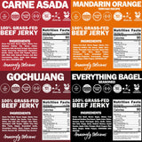 Field Trip Grass Fed Beef Jerky Variety Pack, Healthy Gluten Free Snacks, All Natural, Paleo-Friendly Meat Snacks with No Nitrates, Low Carb, High