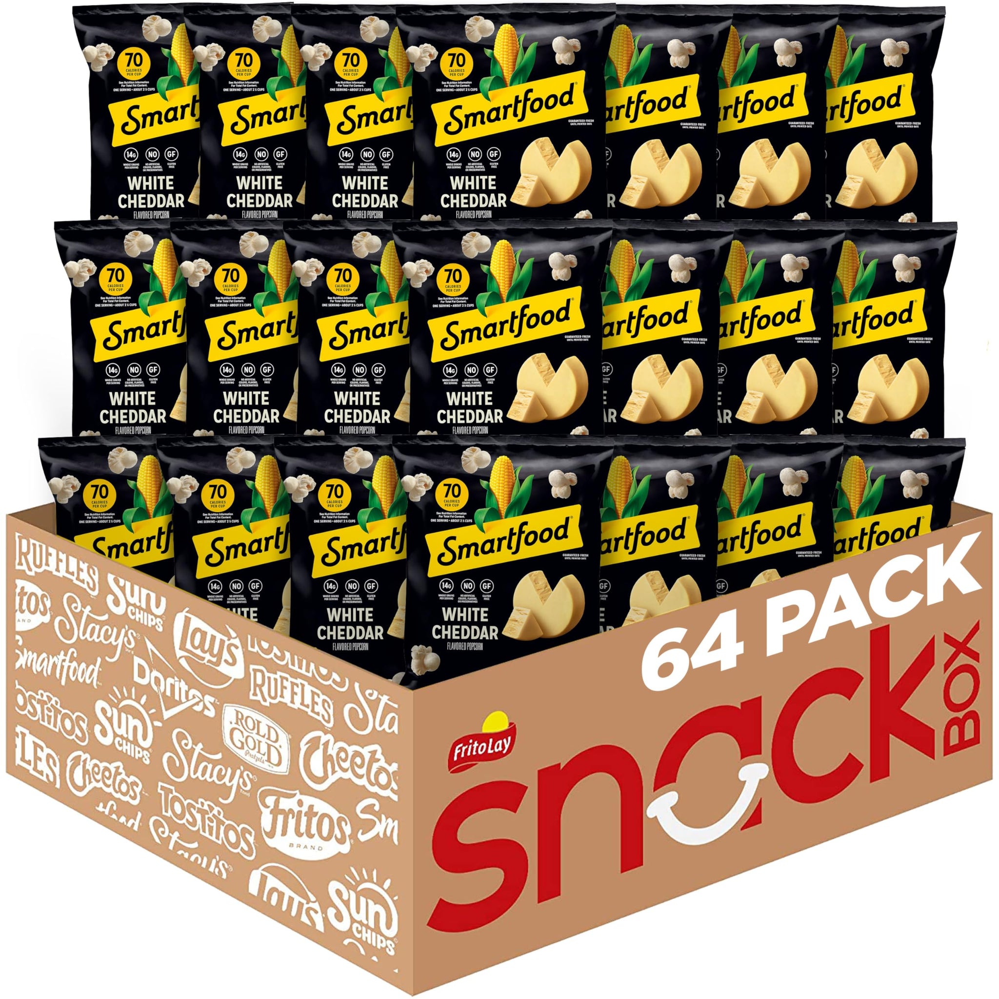 Smartfood Popcorn, White Cheddar, 1 Ounce (Pack of 64)