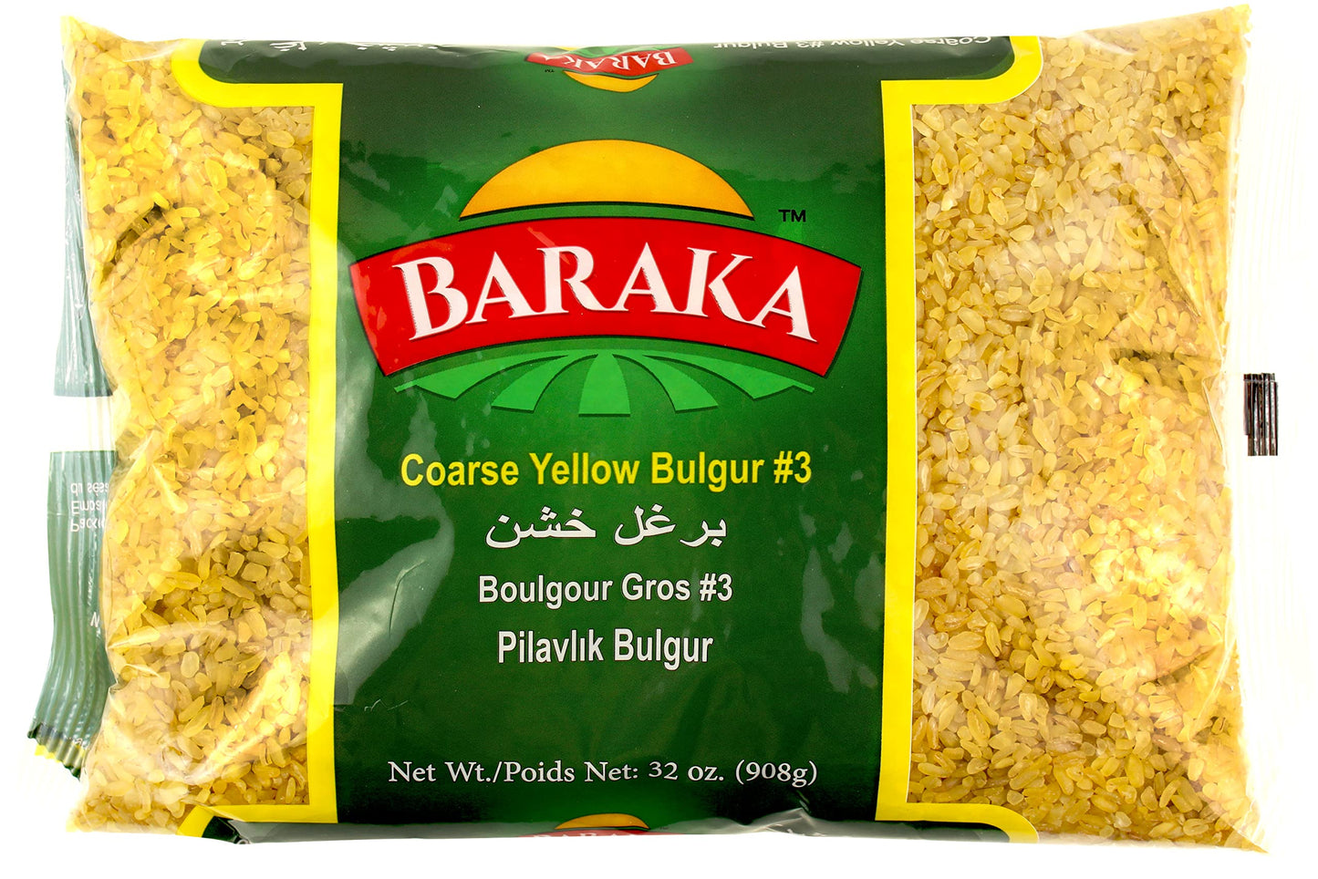 Baraka Cracked Wheat #3 Yellow Bulgur | 100% All Natural Coarse Cracked Wheat for Bread Making, Pilaf, Crackers, Tabouli Salad, Soups, Vegan Recipes