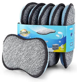 Multi-Purpose Sponges Kitchen by Scrub-it - Non-Scratch Microfiber sponges for Cleaning, Along with Heavy Duty Scrubbing Power - Reusable Dish Sponge