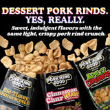 Pork King Good Appley Cinnamon 3 oz Dessert Flavored Pork Rinds - (4 Pack) Sweet and Salty, Gluten Free Snacks