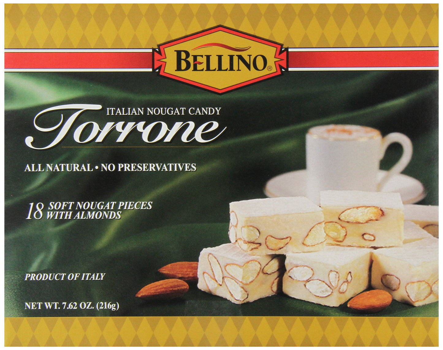 Bellino Torrone Candy, 18 Count (Pack of 12)