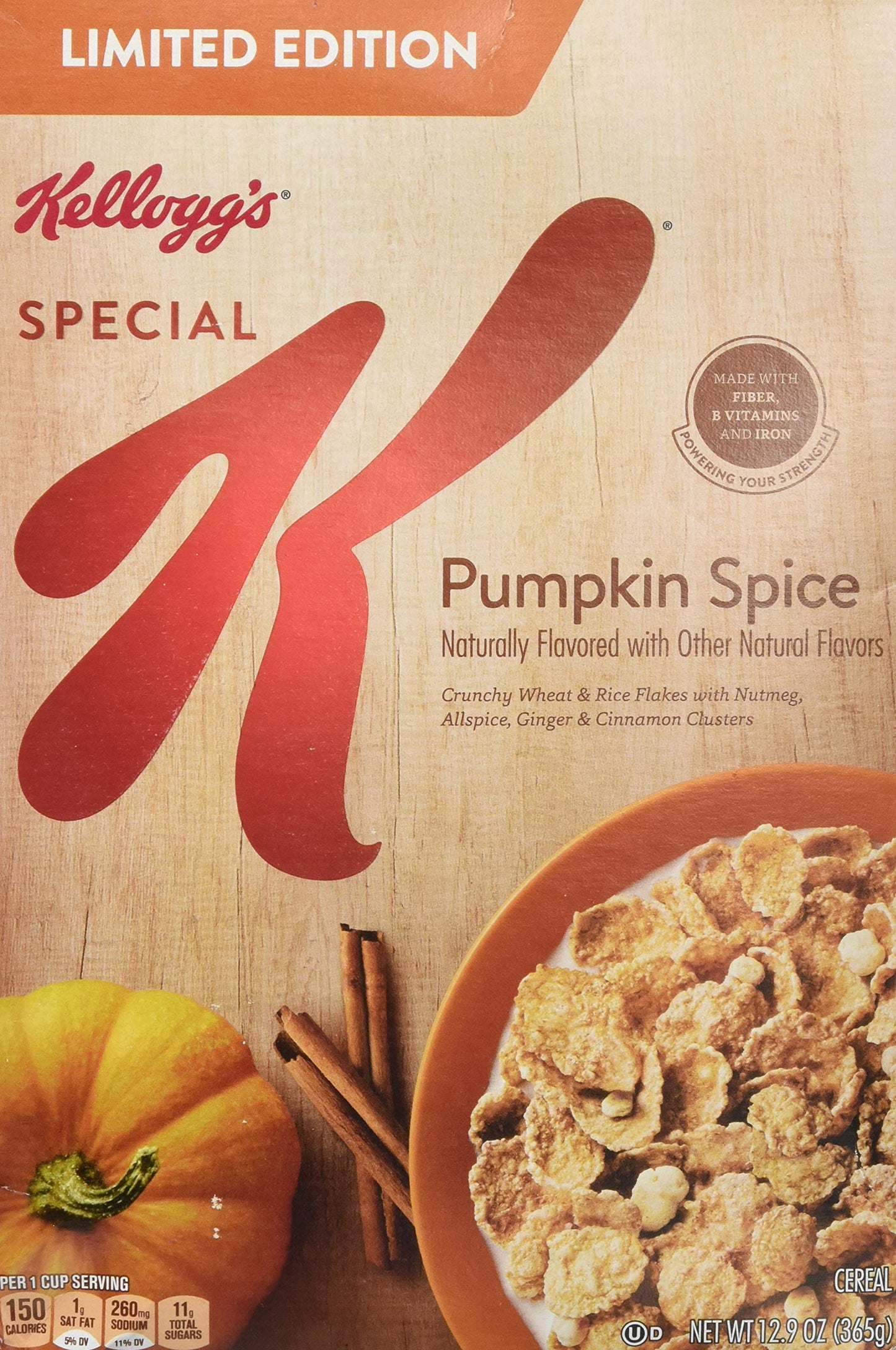(Discontinue by Manufacture r)Special K Breakfast Cereal, Pumpkin Spice, Limited Edition, 12.9 Ounce