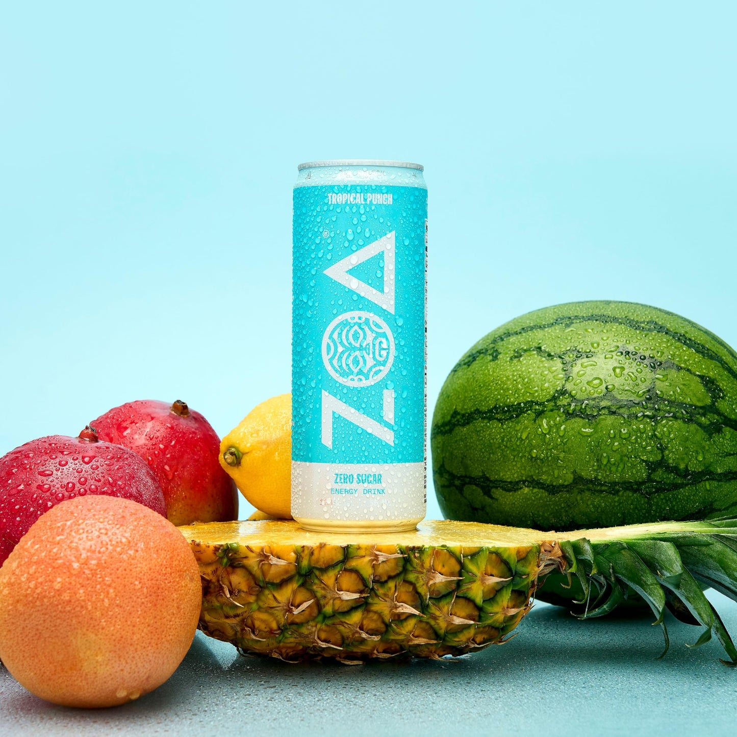 ZOA Zero Sugar Energy Drinks - Tropical Punch | Healthy Energy Formula with Natural Caffeine, Daily Vitamin C, Essential B-Vitamins | Gluten-Free