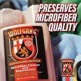 WOLFGANG CONCOURS SERIES Microfiber Cleaner & Rejuvenator | Concentrated Laundry Detergent for HE Washing Machines | Clean-Rinsing Formula