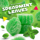Spearmint Leaves | 2 Pound Bag | Jelly Candy | Soft Refreshing Sweets