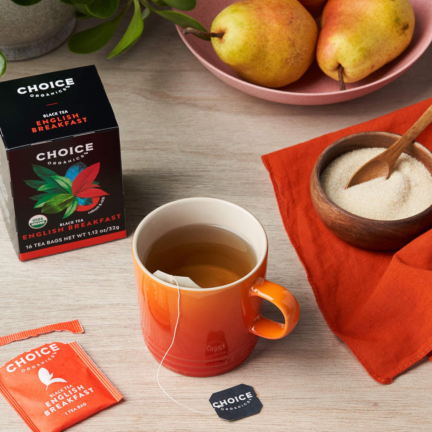 Choice Organic Teas English Breakfast Tea - Fair Trade - Compostable - Contains Caffeine - 48 Organic Black Tea Bags (Pack of 3)