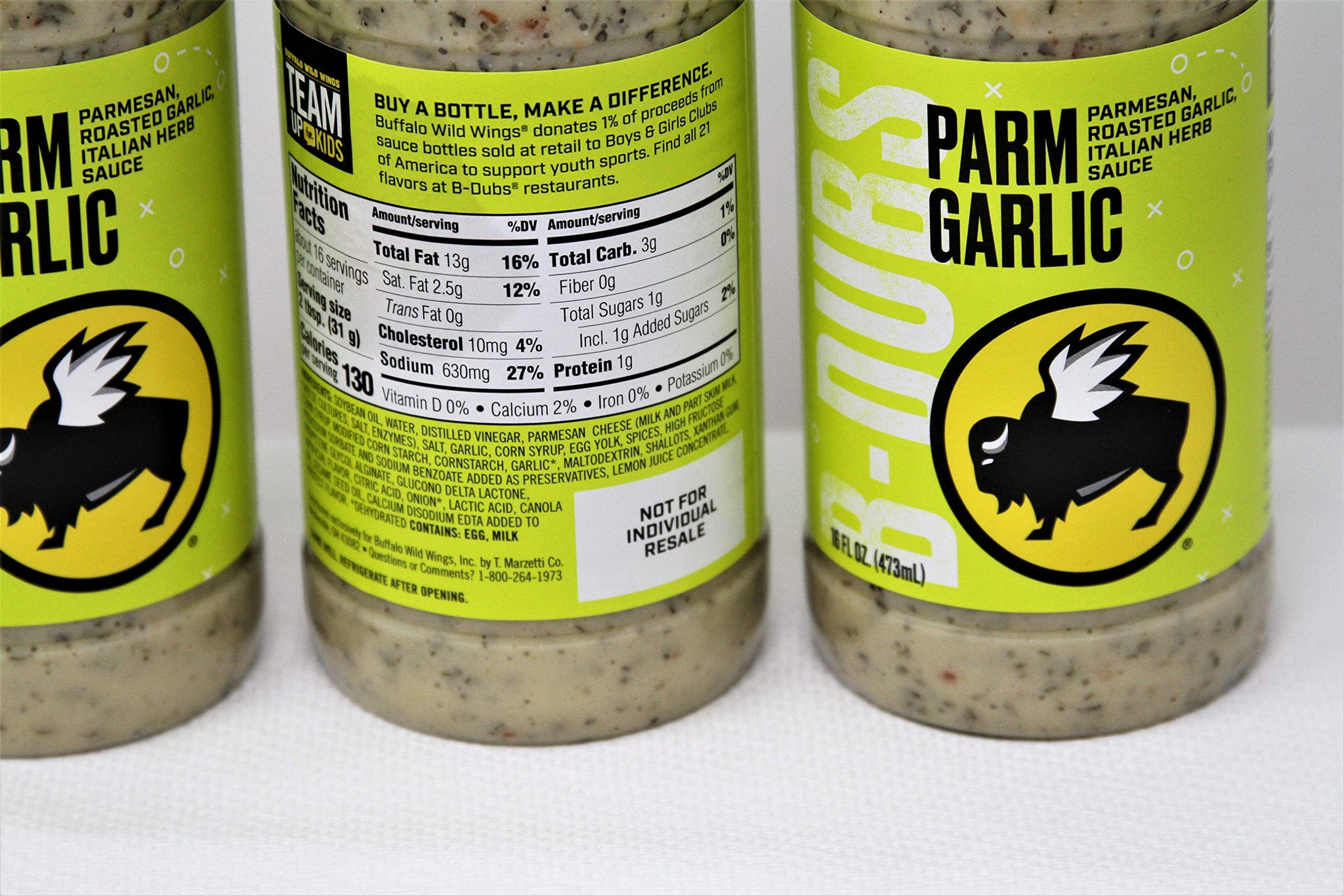 Buffalo Wild Wings Fan Fave - 3 - 16 Fl oz pack bottles (Parm Garlic)