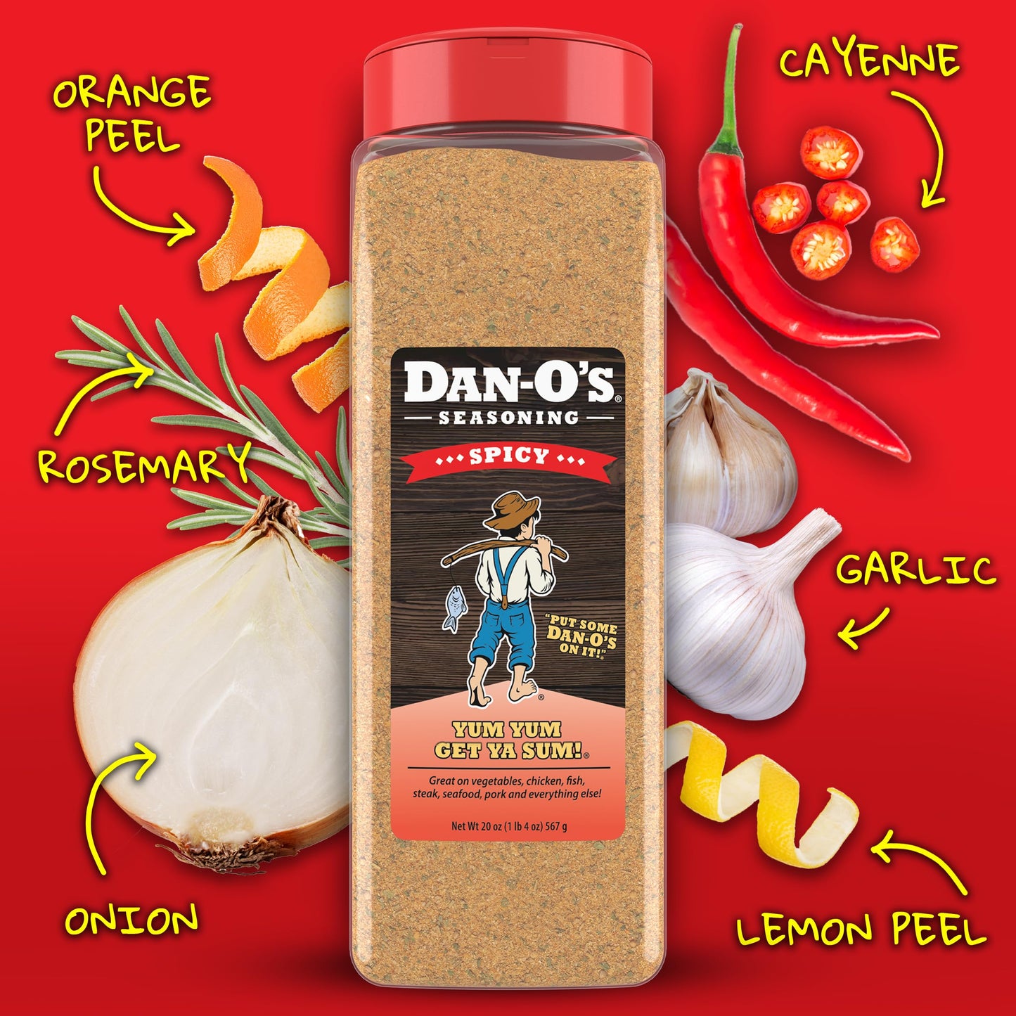 Dan-O's Seasoning Large 2 Bottle Combo | Spicy & Chipotle | 2 Pack (20 oz)
