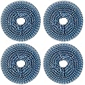 Dish Brush with Soap Dispenser,4X Pet Sponge, Kitchen Scrub for Dishes Pots Pans Sink Cleaning, Sponge Scrubber Holder Set (Grey Handle & Sponge) Dish