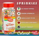 Bakers Choice Rainbow Sprinkles for Baking - Rainbow Jimmies Sprinkles for Ice Cream Toppings - Dairy Free, Kosher 10 Ounce