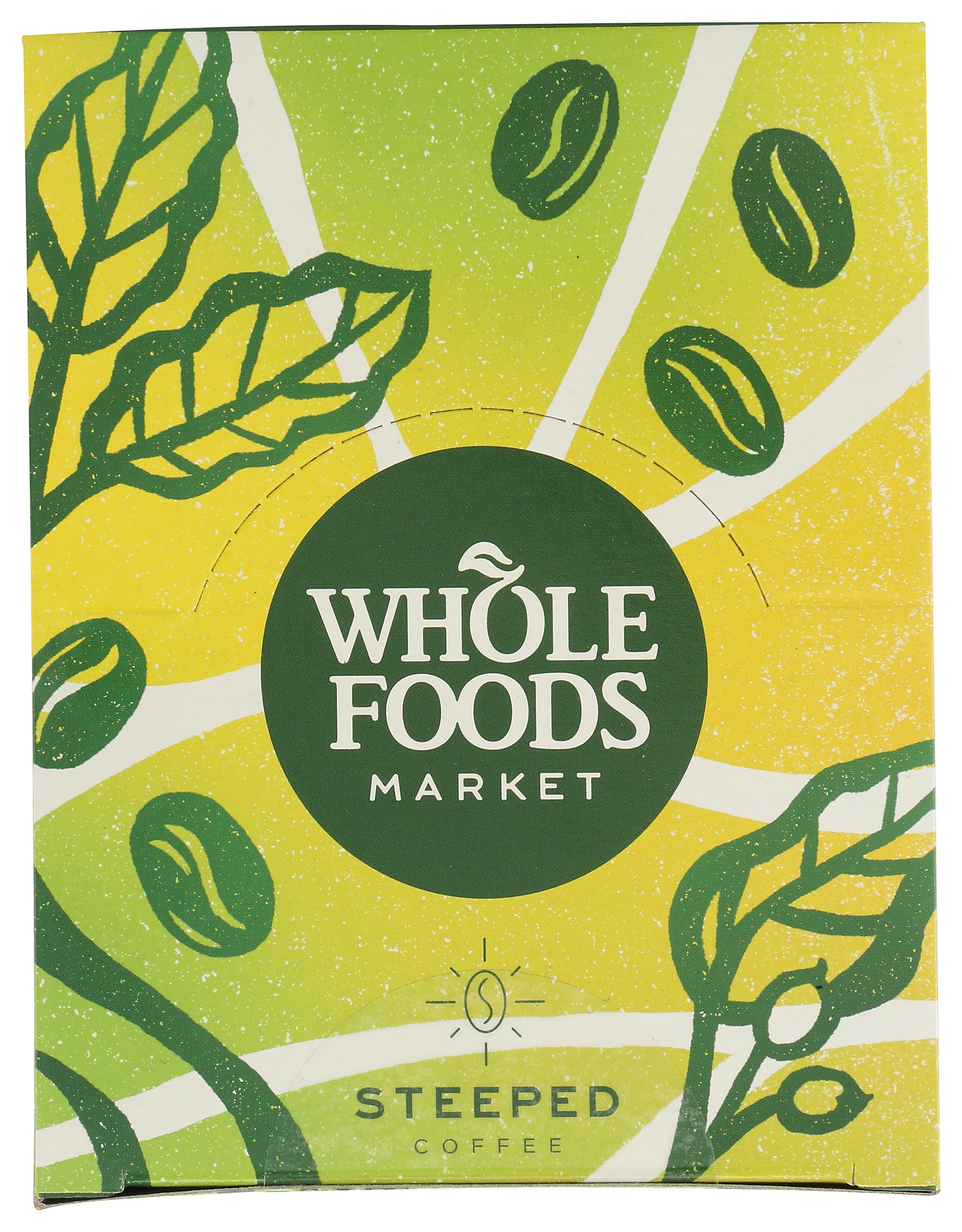 Whole Foods Market, Organic Steeped Coffee, Dark Roast, Notes of Fudge and Molasses, Single Serve Bags, 10 Count