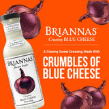 BRIANNAS - Home Style Creamy Blue Cheese Dressing - Fine Salad Dressing made with Premium Ingredients - Gluten Free & Low Sugar Dressing - 12 oz