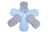 LTWHOME Dual Sided Microfiber 2 in 1 Washing Up Pad Scrubbers and Sponges (Pack of 6)