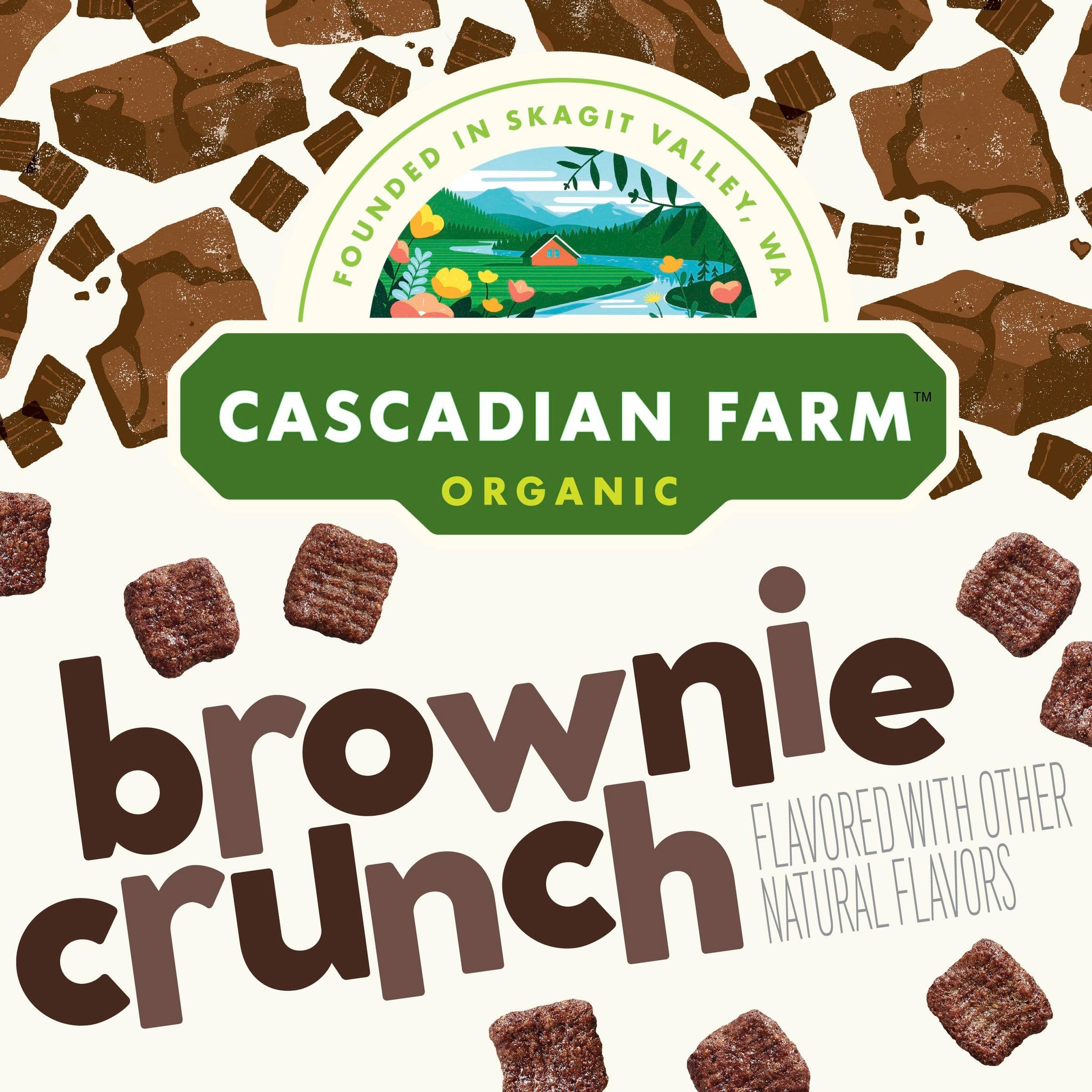 Cascadian Farm Organic Brownie Crunch Cereal, Gluten Free, Whole Grain and Made with Real Cocoa, 12.4 oz
