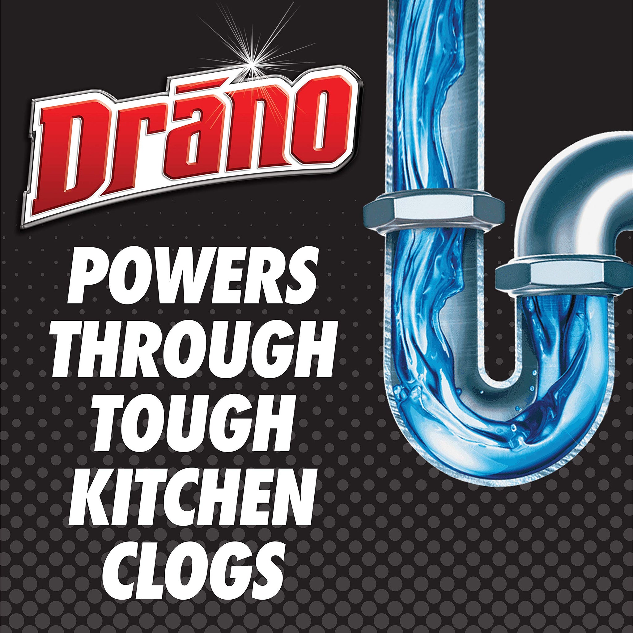 Drano Kitchen Granules Drain Clog Remover and Cleaner, Unclogs blockage from Grease or Cooking Oil, 17.6 oz