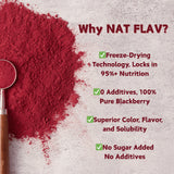 NAT FLAV Freeze Dried Blackberry Powder - 100% Natural, No Added Sugar, No Additives | 7oz | Vibrant Superfood for Smoothies, Baking & Natural