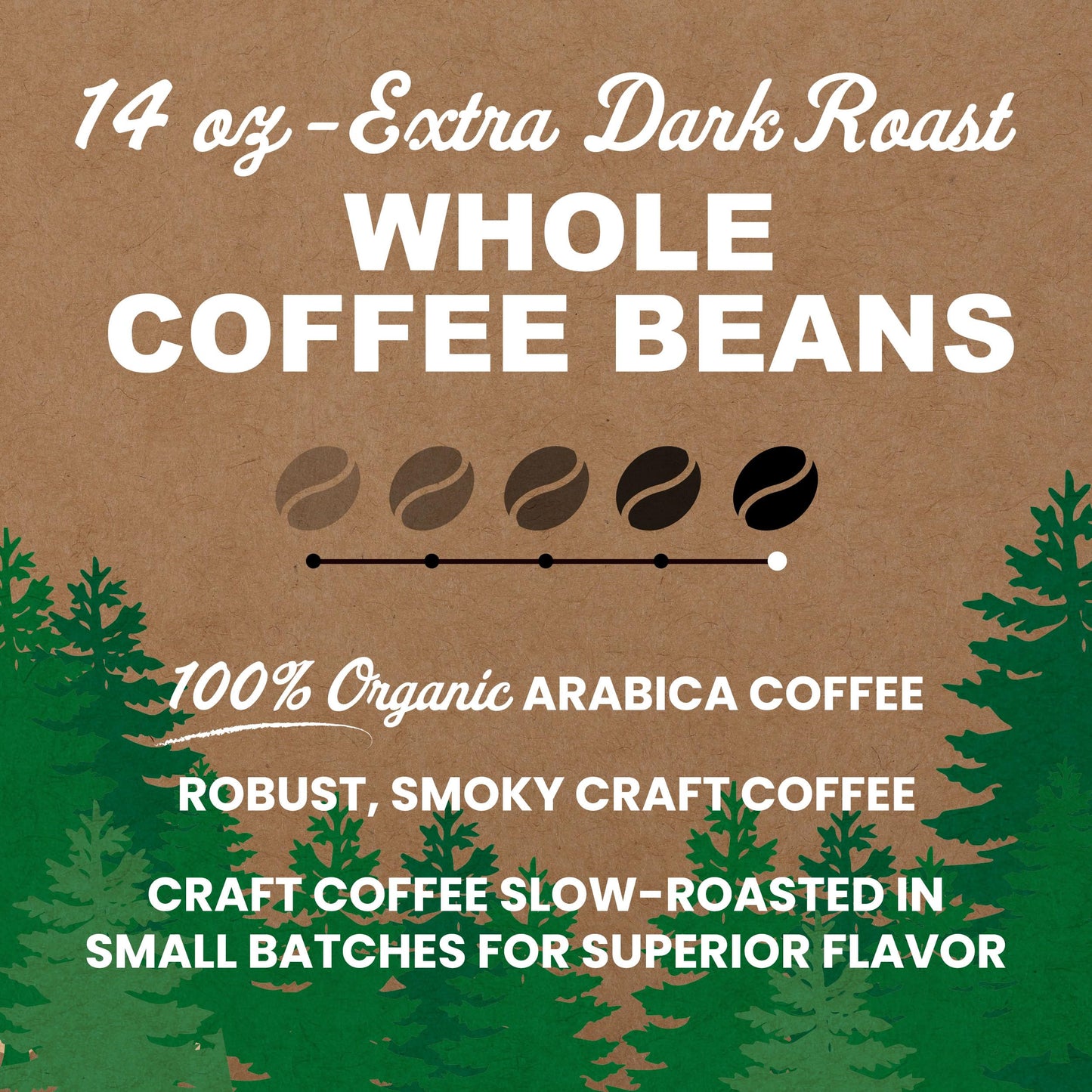 Vermont Coffee Company, Organic Extra Dark Roast Whole Bean Coffee, 14oz., Made in the USA
