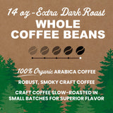 Vermont Coffee Company, Organic Extra Dark Roast Whole Bean Coffee, 14oz., Made in the USA