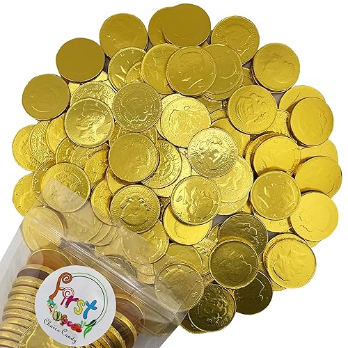FirstChoiceCandy Large Gold Foiled Milk Chocolate Coins (2 LB)