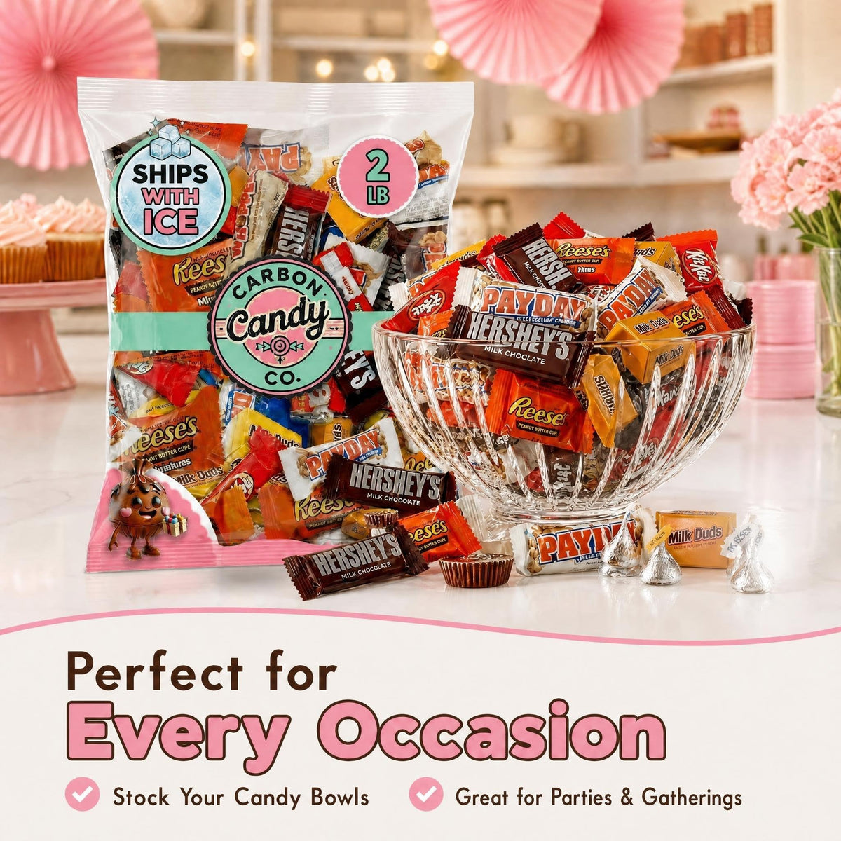 Chocolate Candy Variety Pack, 2 Lb - Mini Bars, Individually Wrapped