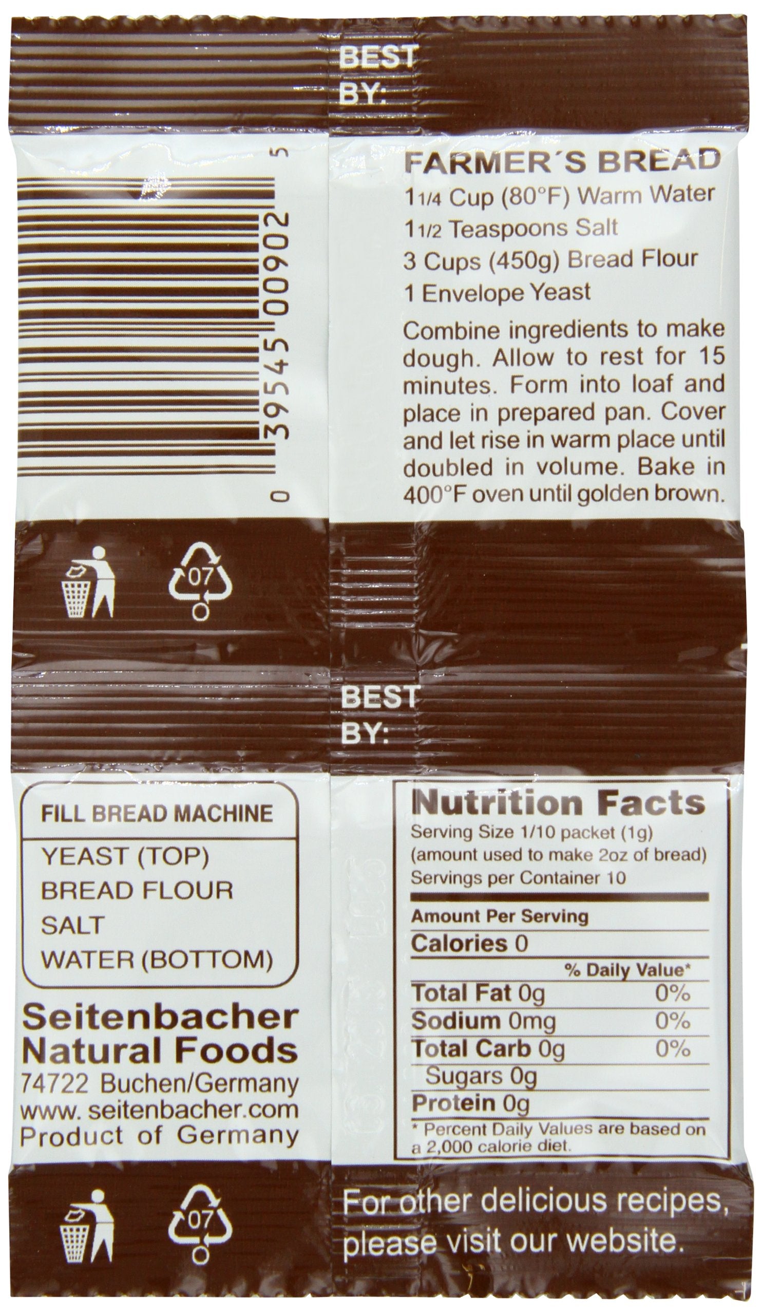 Seitenbacher Active Dry Yeast, 0.35 Ounce (Pack of 32)