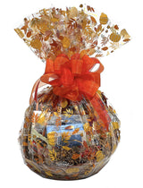 Hand-Crafted 54 Piece customizable chocolate gift basket of gourmet chocolates, cookies, and crunches. Tasty treats selected for businesses, clients