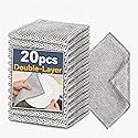 Hoowkawen Steel Wire Dishcloths,Double-Layer Non-Scratch Steel Wire Cleaning Cloth for Cookware,Sinks,Stove Tops, Dishes (10PCS)