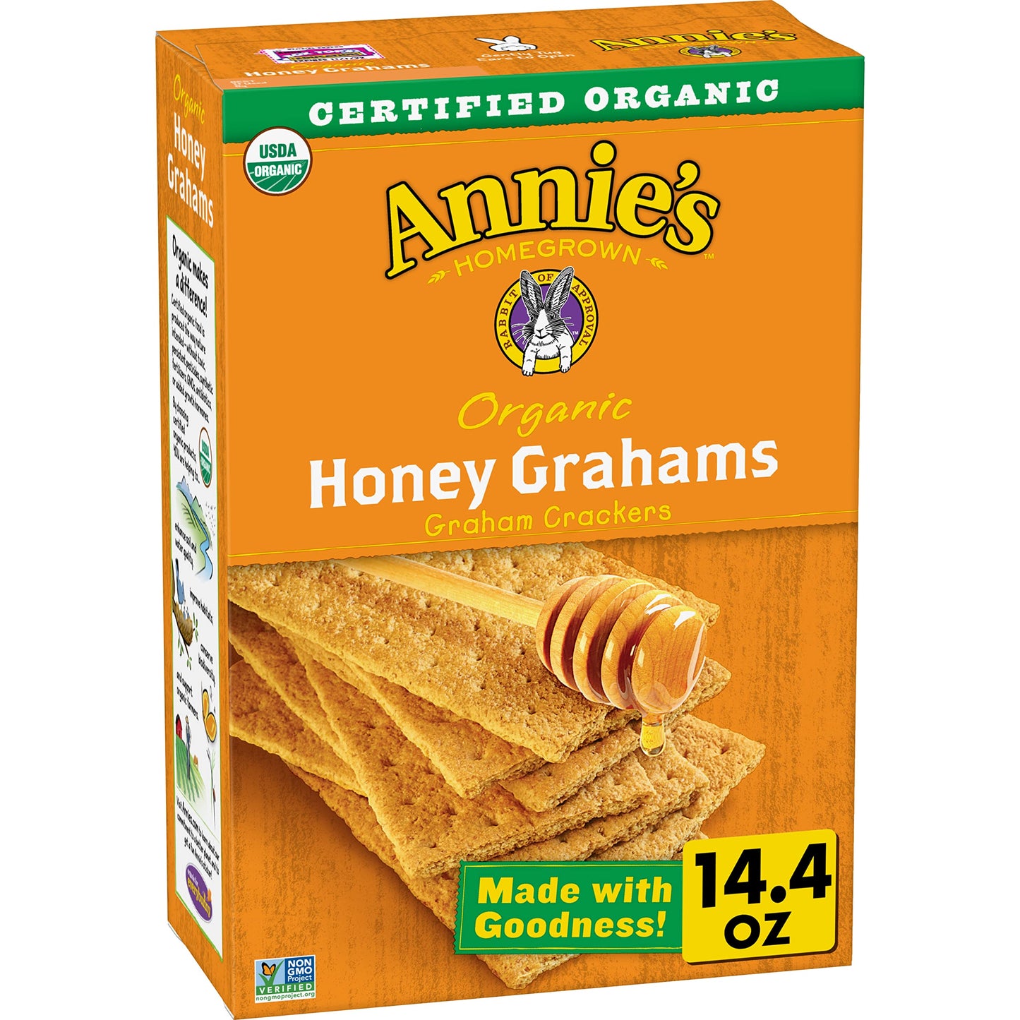 Annie’s Homegrown Organic Honey Graham Cracker Bricks 14.4 oz (Pack of 4)