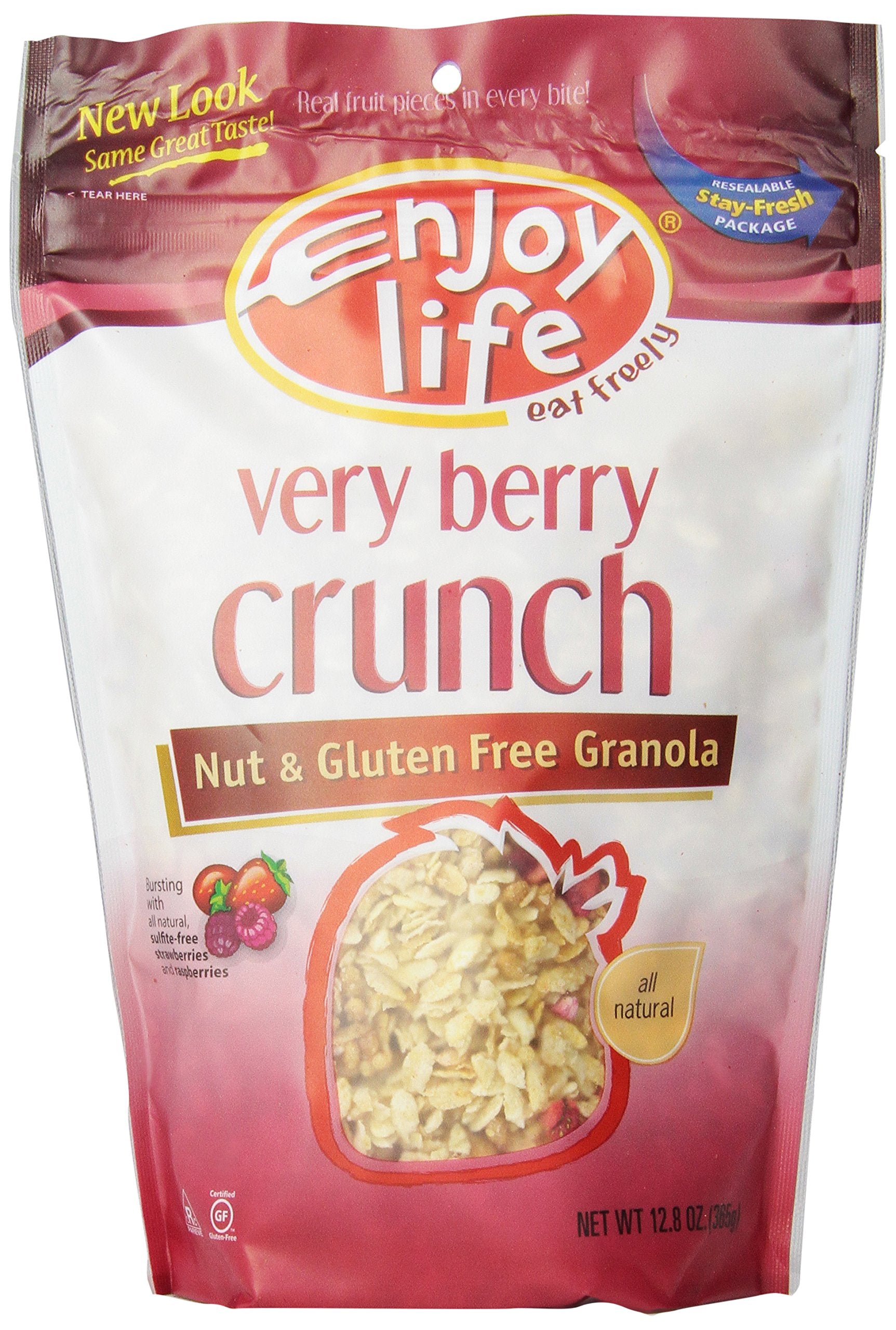 Enjoy Life Very Berry Crunch Granola, Gluten, Dairy, Nut & Soy Free,, 12.8-Ounce Bag (Pack of 6)