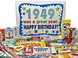 RETRO CANDY YUM ~ 1949 77th Birthday Gift Box of Nostalgic Candy Assortment from Childhood for 77 Year Old Man or Woman Born 1949