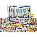 RETRO CANDY YUM ~ 1949 77th Birthday Gift Box of Nostalgic Candy Assortment from Childhood for 77 Year Old Man or Woman Born 1949