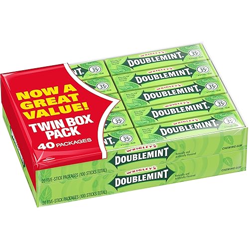Wrigley's Doublemint Chewing Gum, 5-Piece Pack