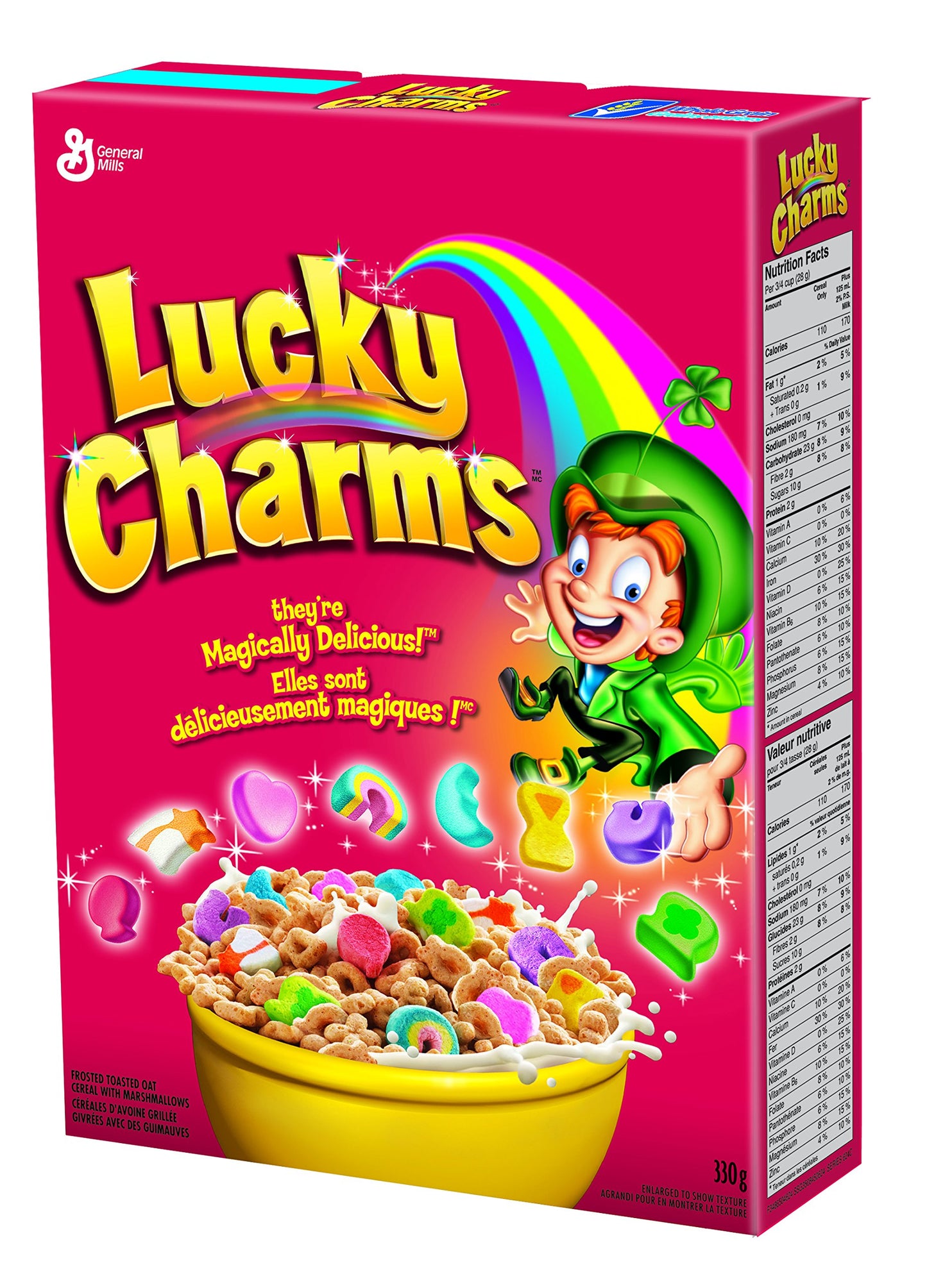 Lucky Charms Cereal/ Marshmallows, 330g/11.64oz{Imported from Canada}