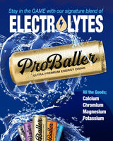 ProBaller Clean Energy Drink - Athlete-Grade Energy for Focus & Performance, Sweetened with Organic Agave, NSF Certified for Sport, Natural Caffeine