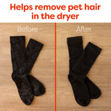 Bounce Pet Hair and Lint Guard Mega Dryer Sheets with 3X Pet Hair Fighters, Unscented, 130 Count