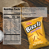 Bissli Falafel Flavored Crunchy Wheat Snack Perfect Lunch Snack for Kids & Adults 2.5oz Bag (Pack of 24)