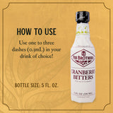 Fee Brothers Cranberry Cocktail Bitters - Aromatic Cocktail Mixer & Concentrated Flavoring, Gluten Free, Vegan-Friendly, 5 fl oz