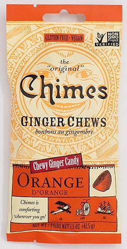 Chimes Ginger Chews - Orange Citrus - 1.5 oz - Case of 12