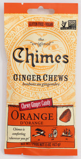 Chimes Ginger Chews - Orange Citrus - 1.5 oz - Case of 12